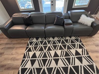 Karson Leather Power CloudZero Reclining Sectional - Like New