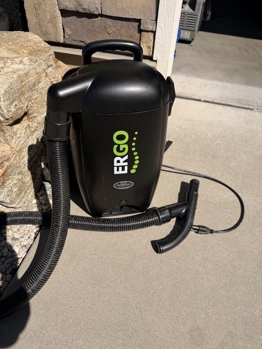 Atrix Ergo Backpack HEPA Vacuum Cleaner - Black Corded Electric