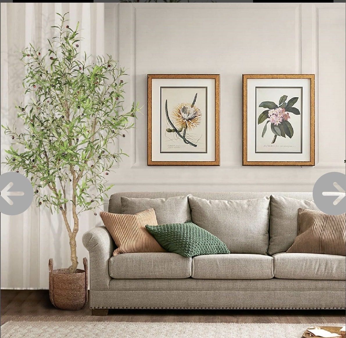 New! 7 Foot Lifelike Faux Olive Tree with Olives - Perfect for Home Decor, Plant In Black Pot