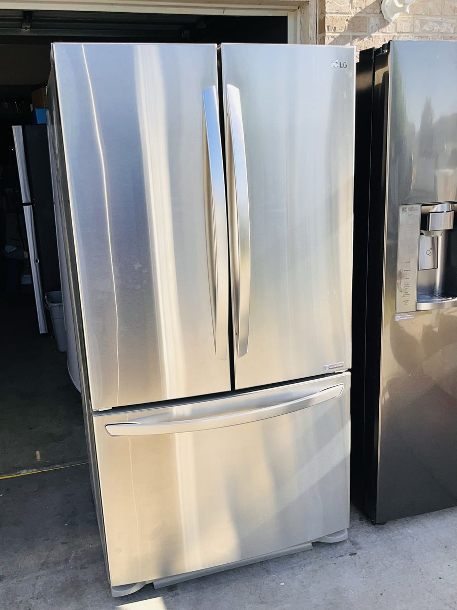 $450 OBO GOOD REFRIGERATOR WHIRLPOOL 3 DOORS STAINLESS