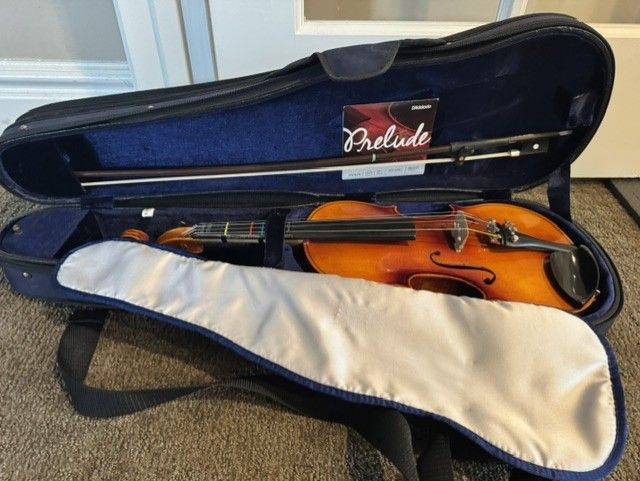 C. Meisel 3/4 Stradivarius Copy Violin - West Germany with Case & Bow
