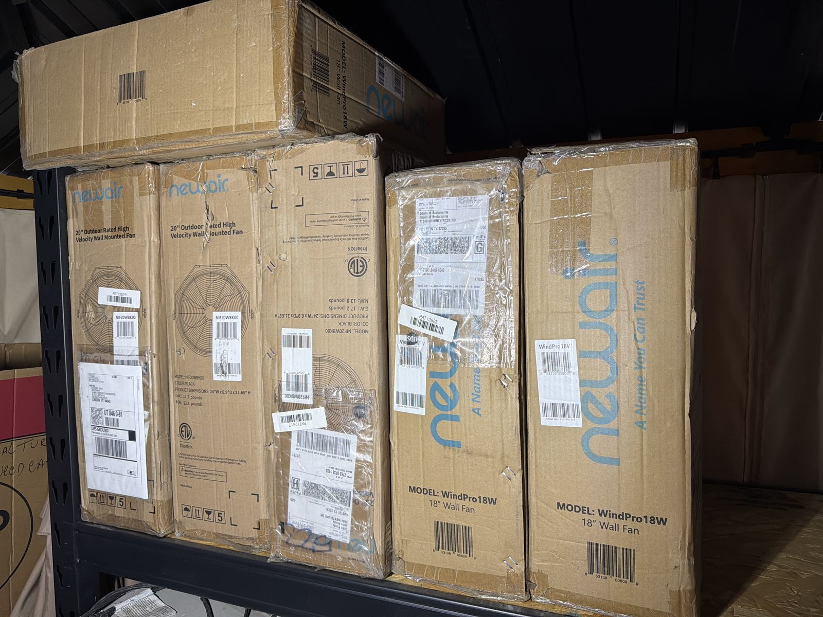 Newair 18" or 20" High Velocity Wall Mounted Fan new in box OUTDOOR RATED INDUSTRIAL WALL FAN