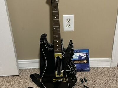 PS4 Guitar Hero Live + Two Guitar Controllers