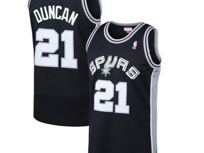 Tim Duncan #21 | L* | San Antonio Spurs | Black 1998/99 Classic Jersey | MOJ042