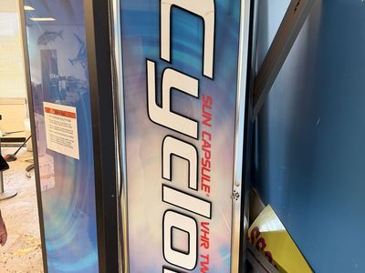 cyclone sun capsule vhr two hundred tanning booth with changing room.