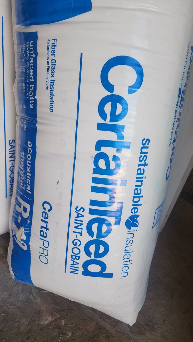 Insulation fiber glass 6 1/4×16"×96"