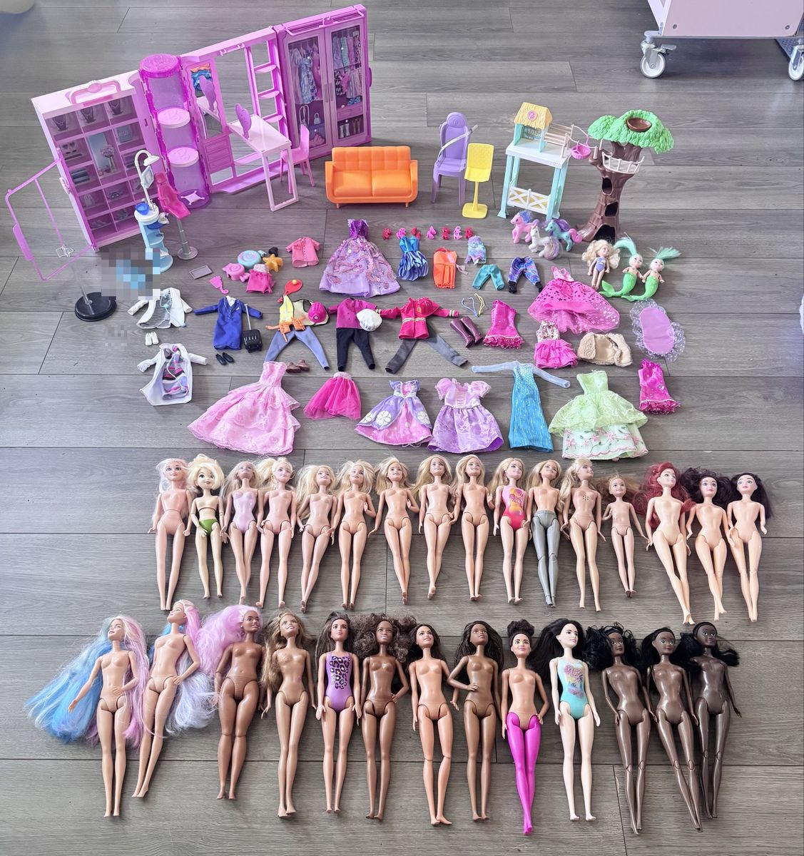 Massive Barbie Collection Bundle – Closet, Furniture, Career Outfits, Playsets & 29 Dolls!