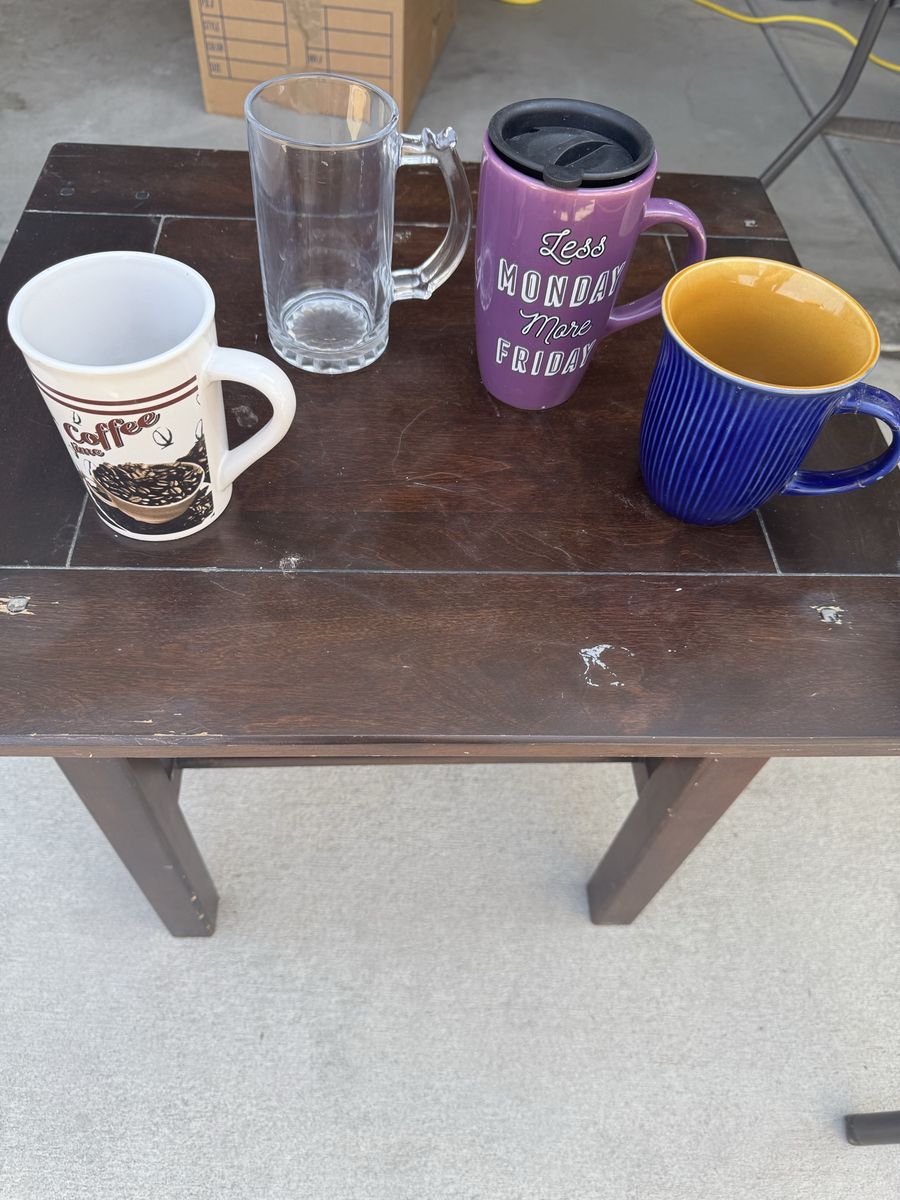 Assorted Coffee Mugs and Glass Stein Lot of 4