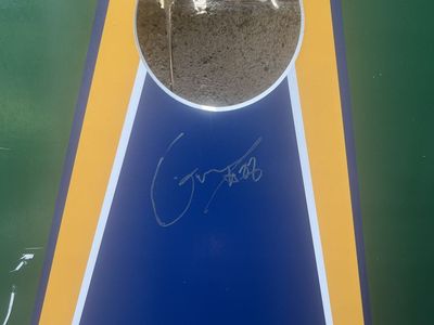 Utah Jazz Corn hole game signed by Rudy Gobert