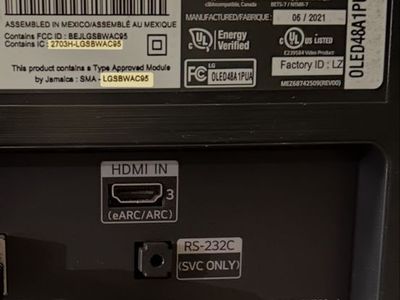 LG 65” OLED Smart TV for parts