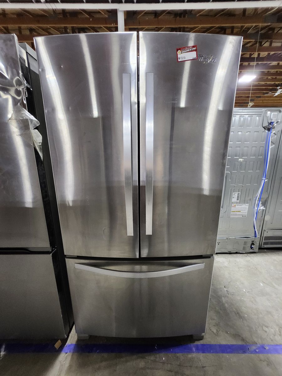 Whirlpool French Door Stainless Steel Refrigerator - Used Good Condition