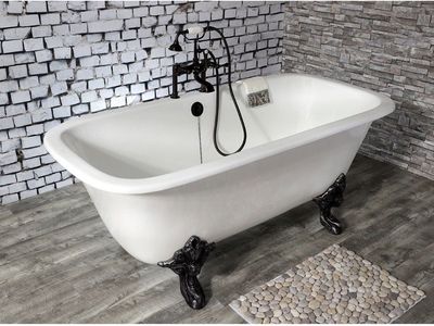 67-Inch Cast Iron Double Ended Clawfoot Tub