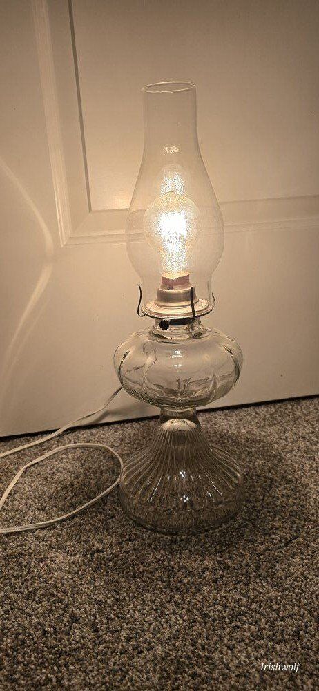 Oil lamp converted to Electric