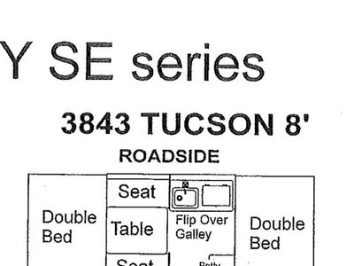 2004 Fleetwood Tucson 8' Pop-Up Camper - Double Beds, Galley, Potty Cabinet