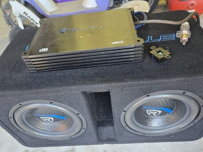 Rockville dB12 2400W Peak 2-Channel Car Stereo Amplifier & Dual 10" Subwoofer Enclosure