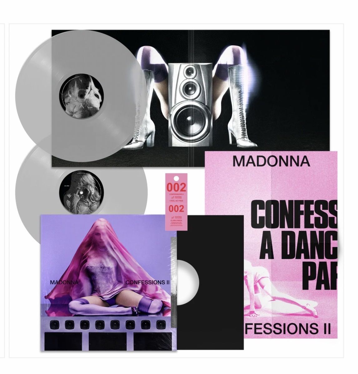 MADONNA-Confessions II-NUMBERED 16-Track Deluxe Clear Vinyl-2LP-Limited-SEALED