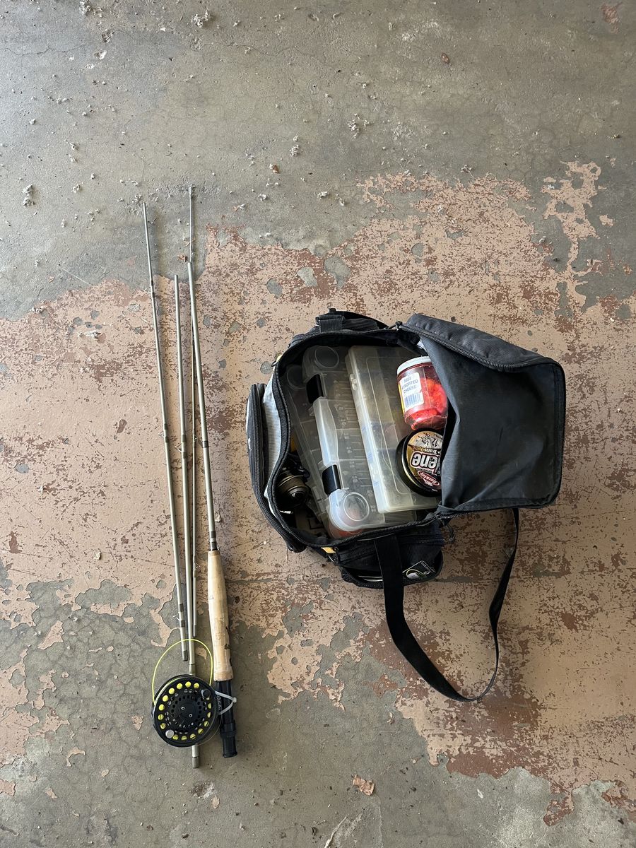 Fly Fishing Rod and Tacklebox