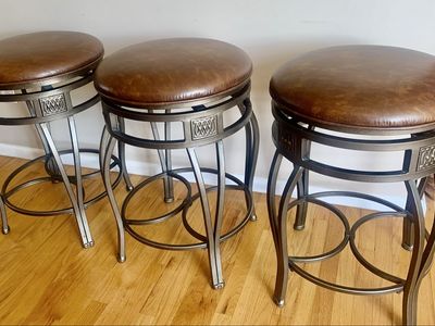 3 Swivel Bar Stools