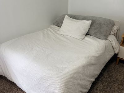Full size bed frame and mattress