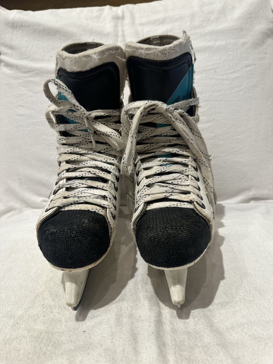 Euro sport 201 black/white trim size 6 hockey skates.
