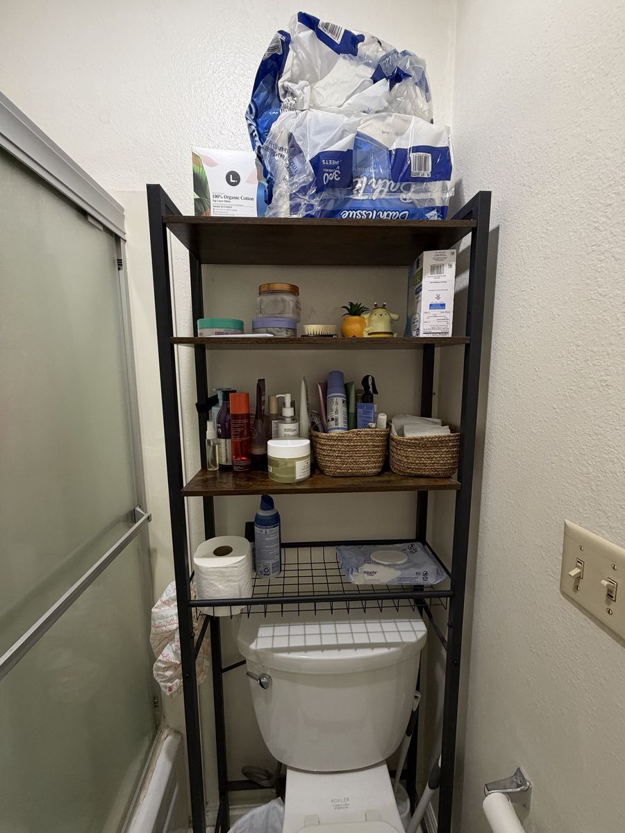 Over-The-Toilet Storage Rack 4-Tier Bathroom Organizer