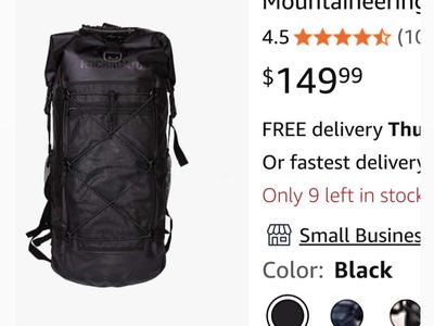 Rockagator Kanarra 90L Waterproof Backpack - Black for Camping/Mountaineering, Never Used