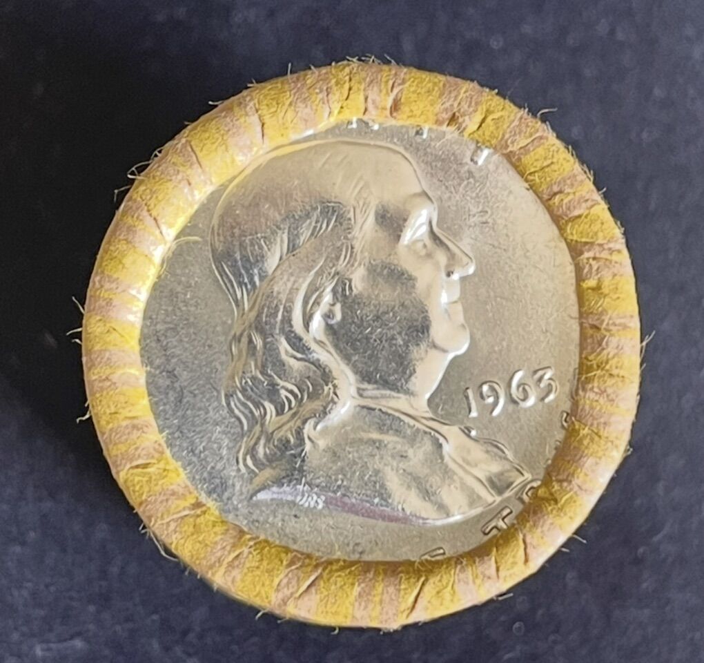 1963 Silver Franklin Half Dollar MS60 Roll of 20