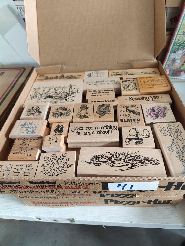 Box #41 of 65, New, old stock rubber stamps, designed mainly for people that like to make their own greeting cards.