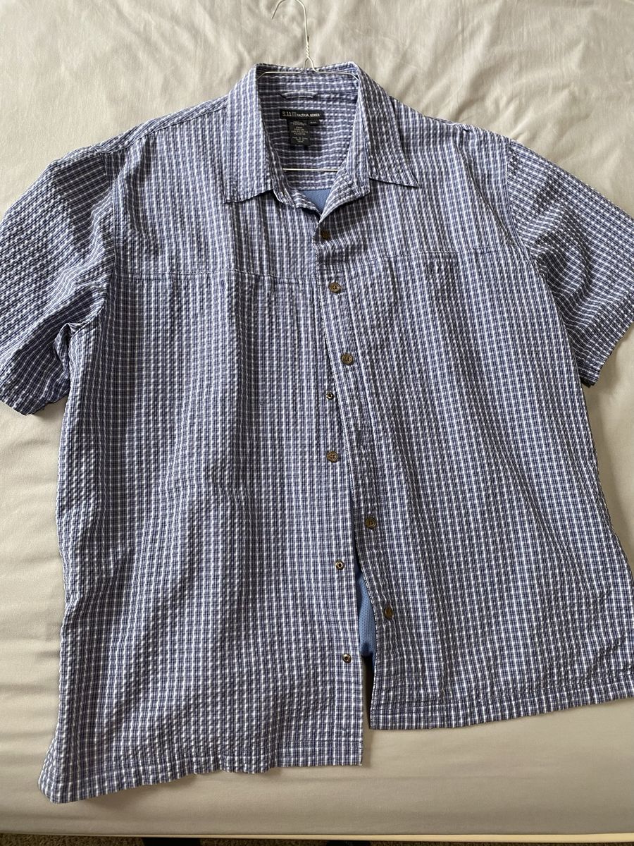 5.11 Tactical 2X Men’s Short Sleeve (light blue plaid)