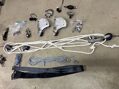 Hobie Cat Rigging Hardware and Pulley System.