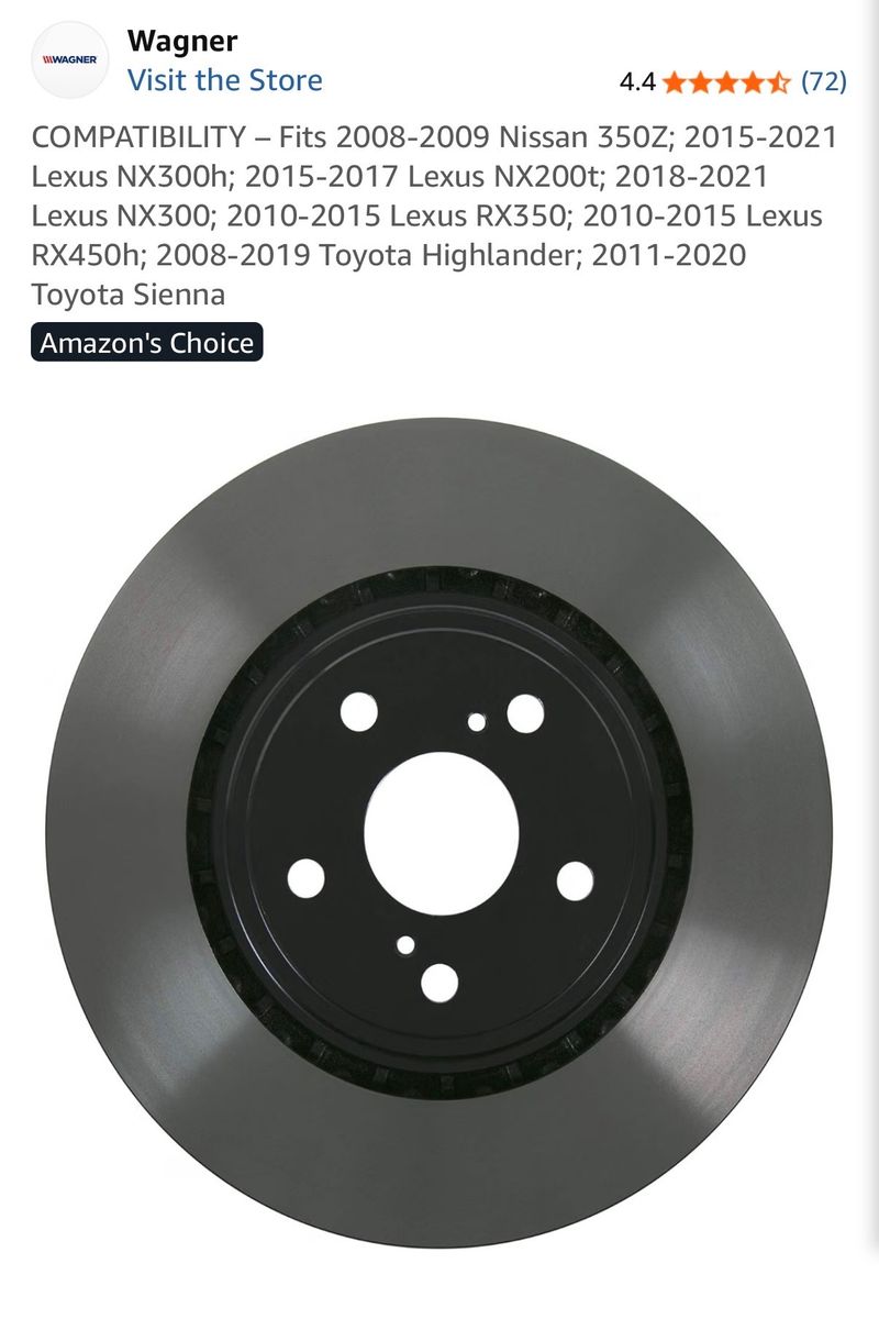 Wagner Rotors for Nissan, Lexus 