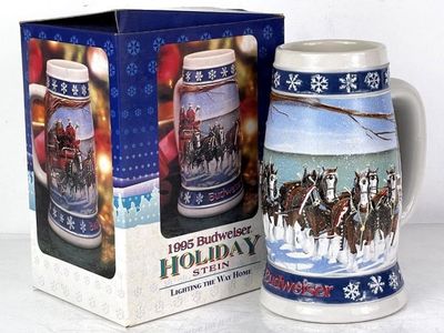 4 Different Vintage Budweiser Steins