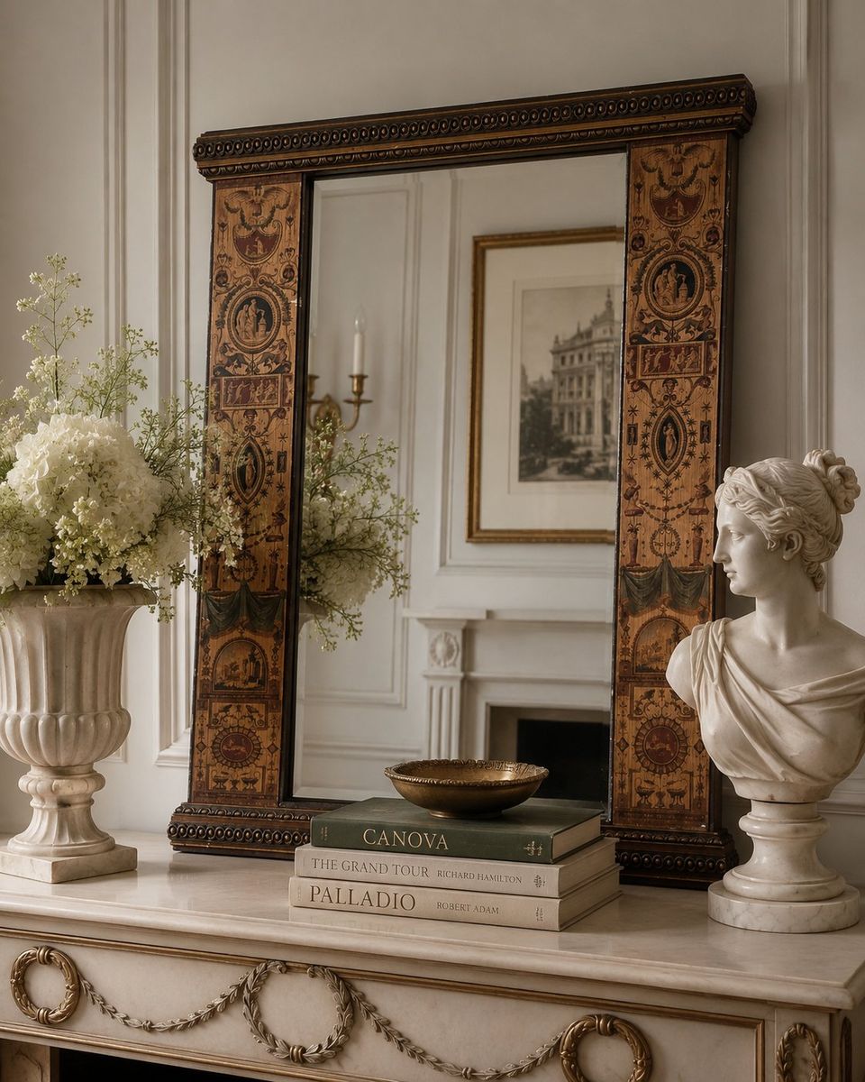 Vintage Bombay Company Neoclassical Pier / Trumeau Wall Mirror