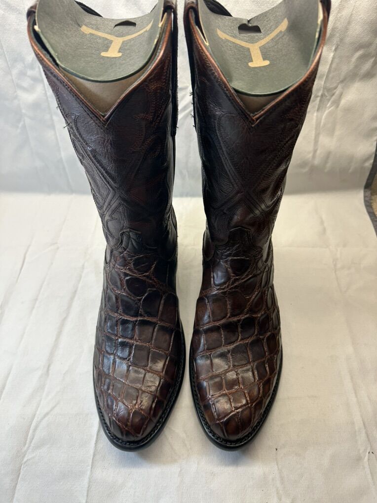 Tecovas Birthday boot X Dark Pecan Alligator