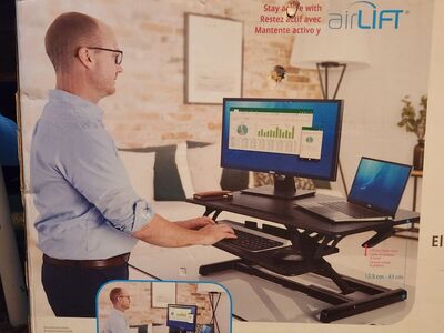 AirLIFT Pro Sit-to-Stand Pneumatic Desk Riser