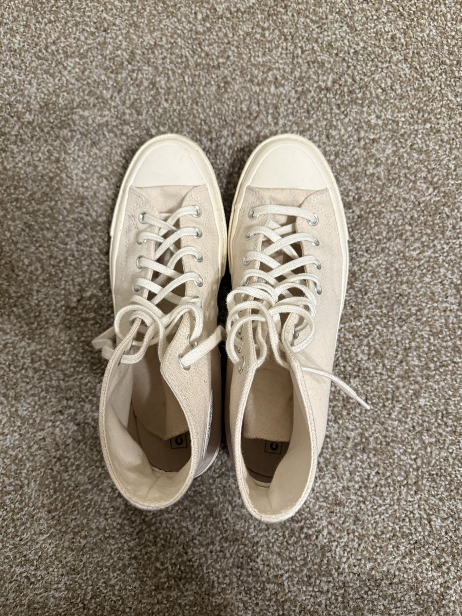 Converse Chuck Taylor All Star 70 High Top Cream Canvas Sneakers Men Size 10
