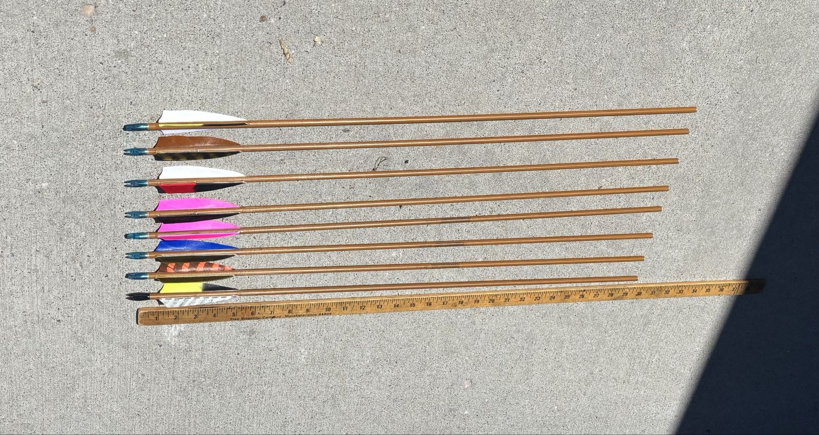 Refletched and renovated vintage graphite arrows