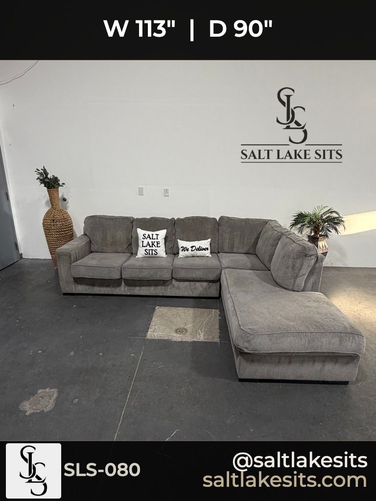 Grey L Sectional Sofa Couch Delivery