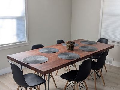 CB2 Dylan table and 6 chairs