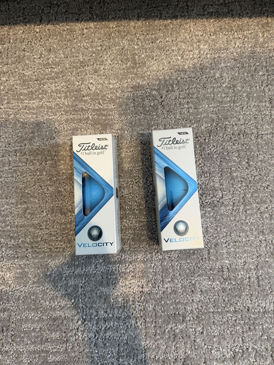 Titleist Velocity Matte Blue Golf Balls - 2 Sleeves (6 Balls Total)