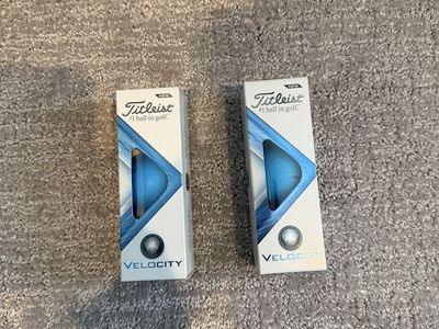 Titleist Velocity Matte Blue Golf Balls - 2 Sleeves (6 Balls Total)