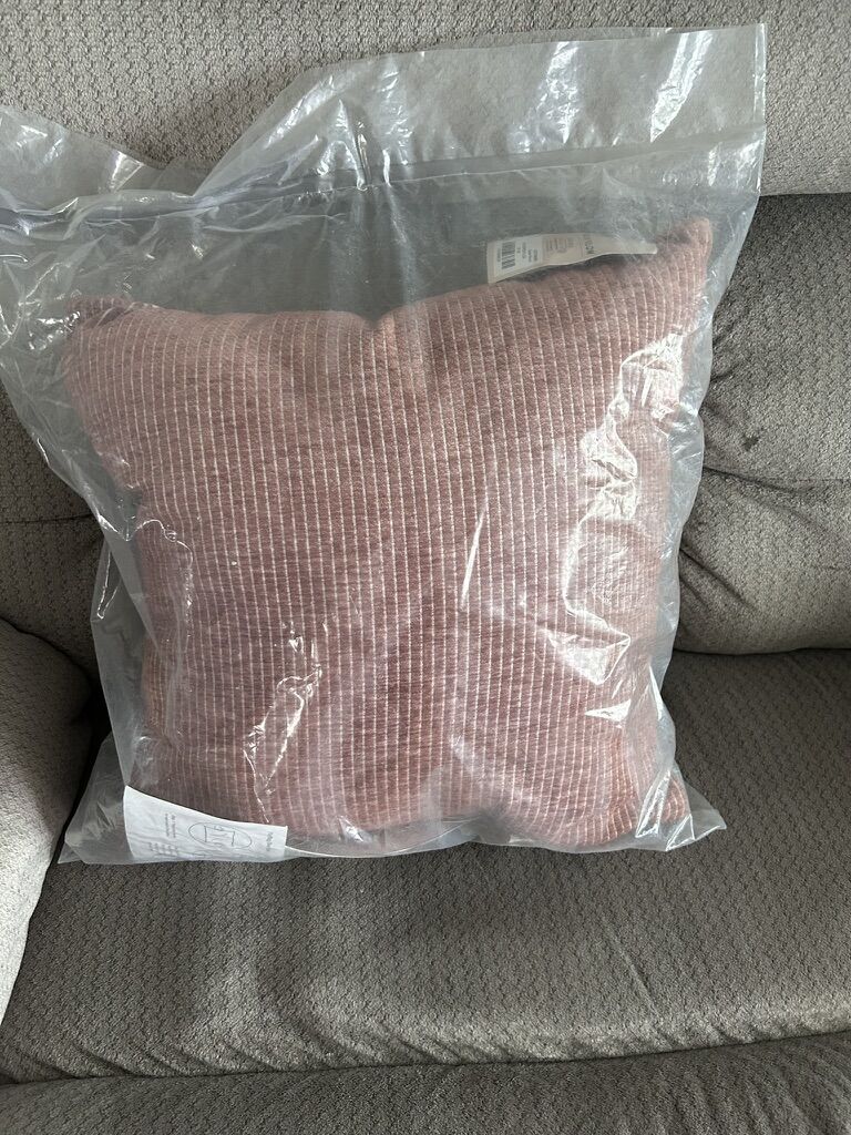 18X18 Evergrace Copper Brown & Cream Striped Decorative Pillow