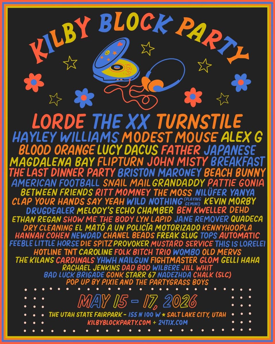3 day Kilby Court Block Party ticket -physical ticket
