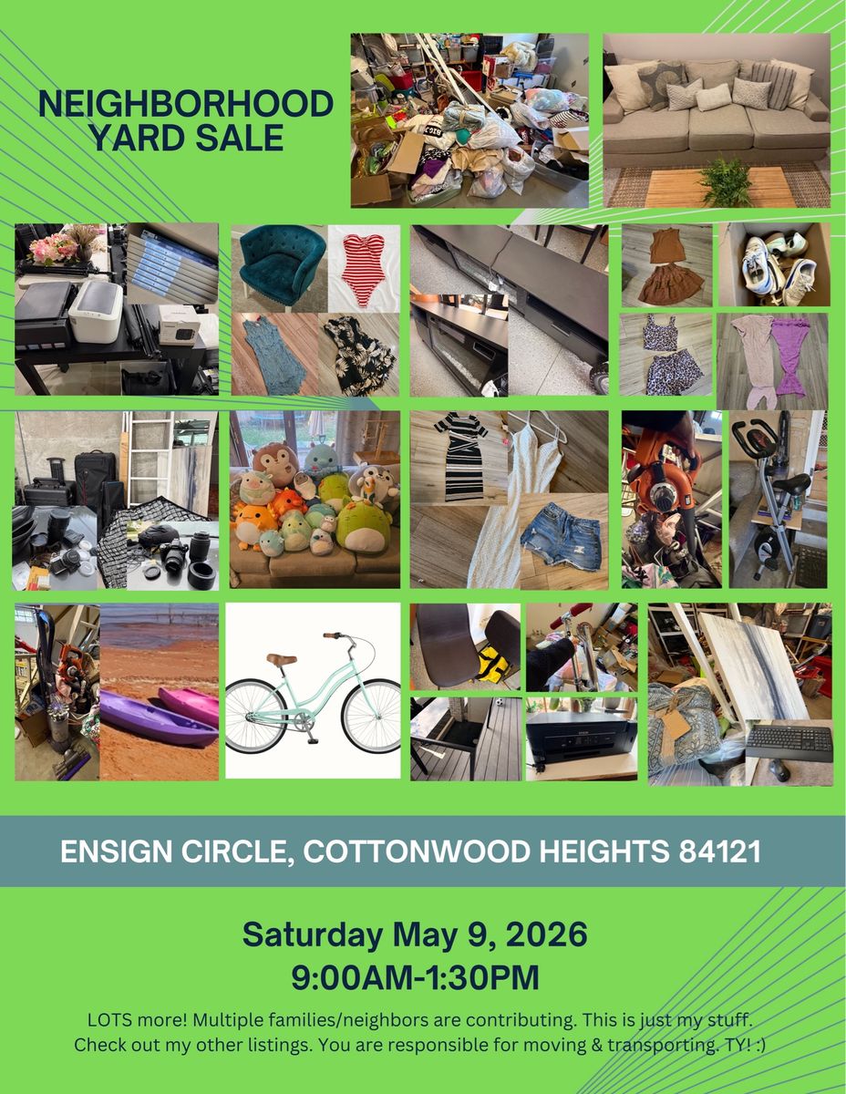 Multi Family /Neighborhood Yard Sale this Saturday