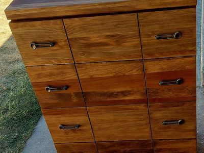 Dresser 4 Drawer Mid Century Walnut