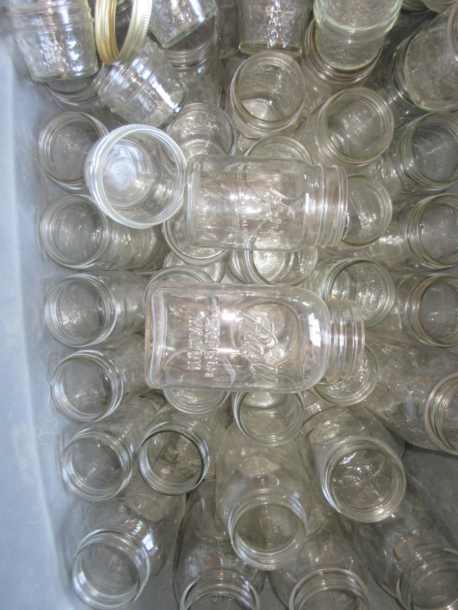 Assorted Glass Mason Jars Lot Ball Kerr Canning Craft Storage