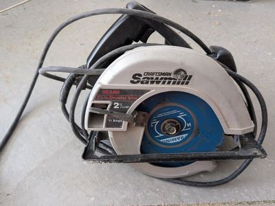 Awesome running heavy duty classic all metal craftsman sawmill circular saw
