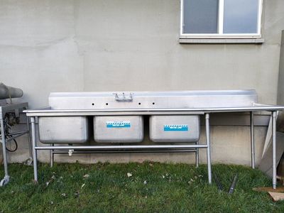 3-Compartment Sink for Industrial Kitchen