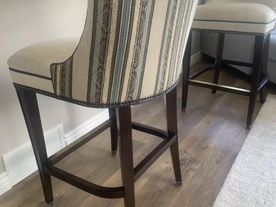 WESLEY HALL High End Barstools (3)