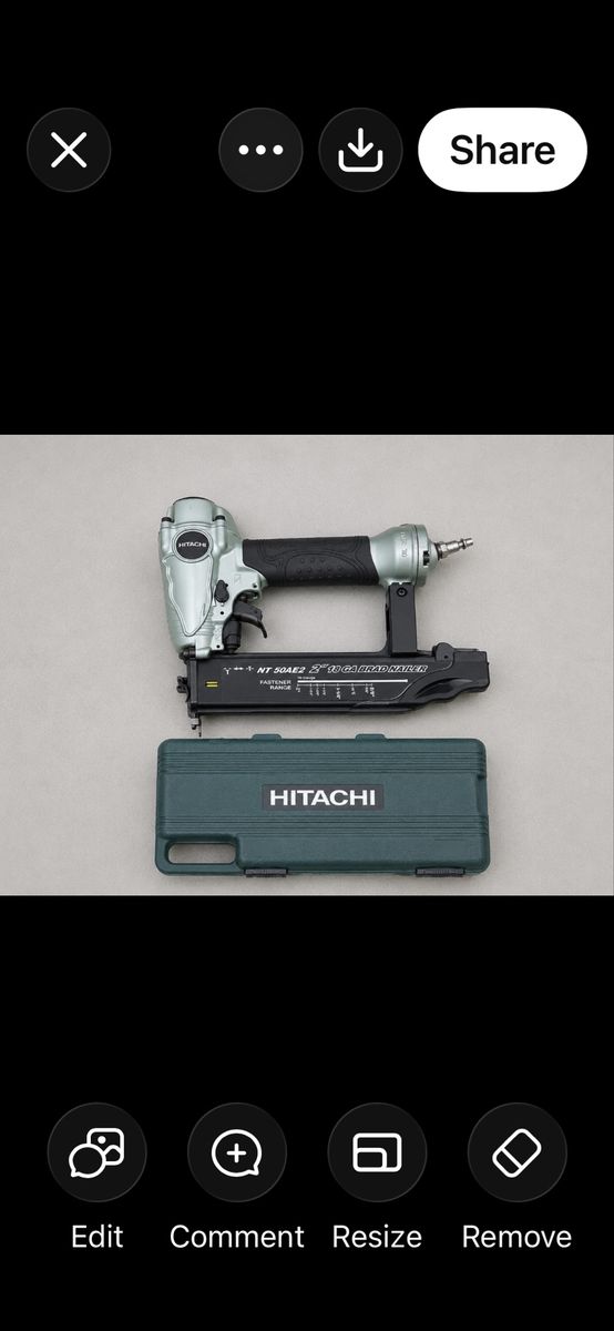 Hitachi NT50AE2 2" 18-Gauge Pneumatic Brad Nailer with Carrying Case